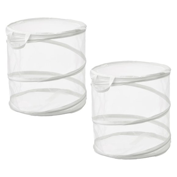 2 IKEA FYLLEN Laundry basket, white, 21 gallon - Picture 1 of 13